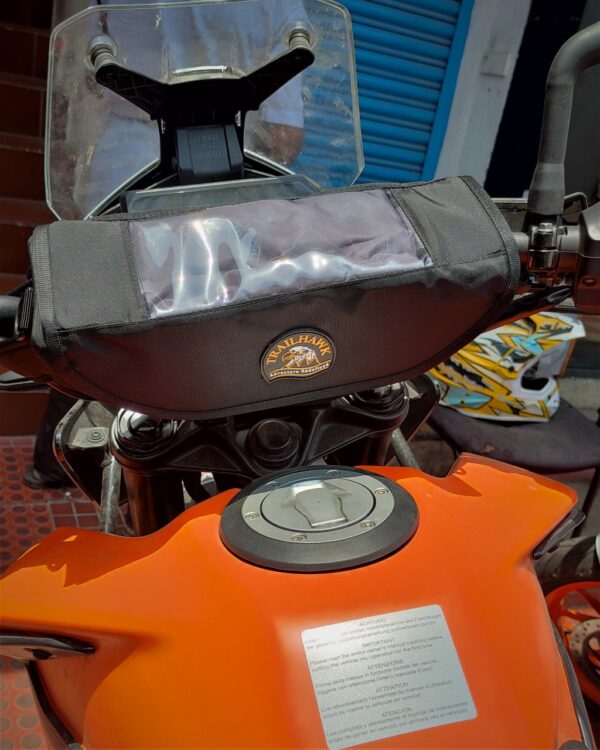 TrailHawk Motorcycle Handlebar Bag with Mobile Pouch