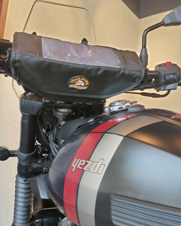 TrailHawk Motorcycle Handlebar Bag with Mobile Pouch